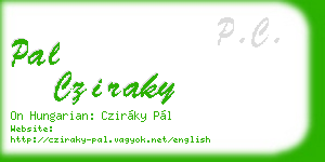 pal cziraky business card