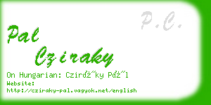 pal cziraky business card